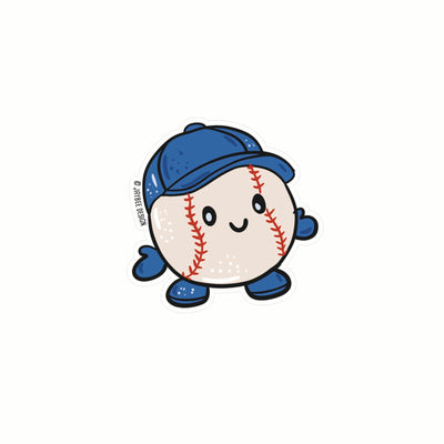 Autocollant de baseball adorable