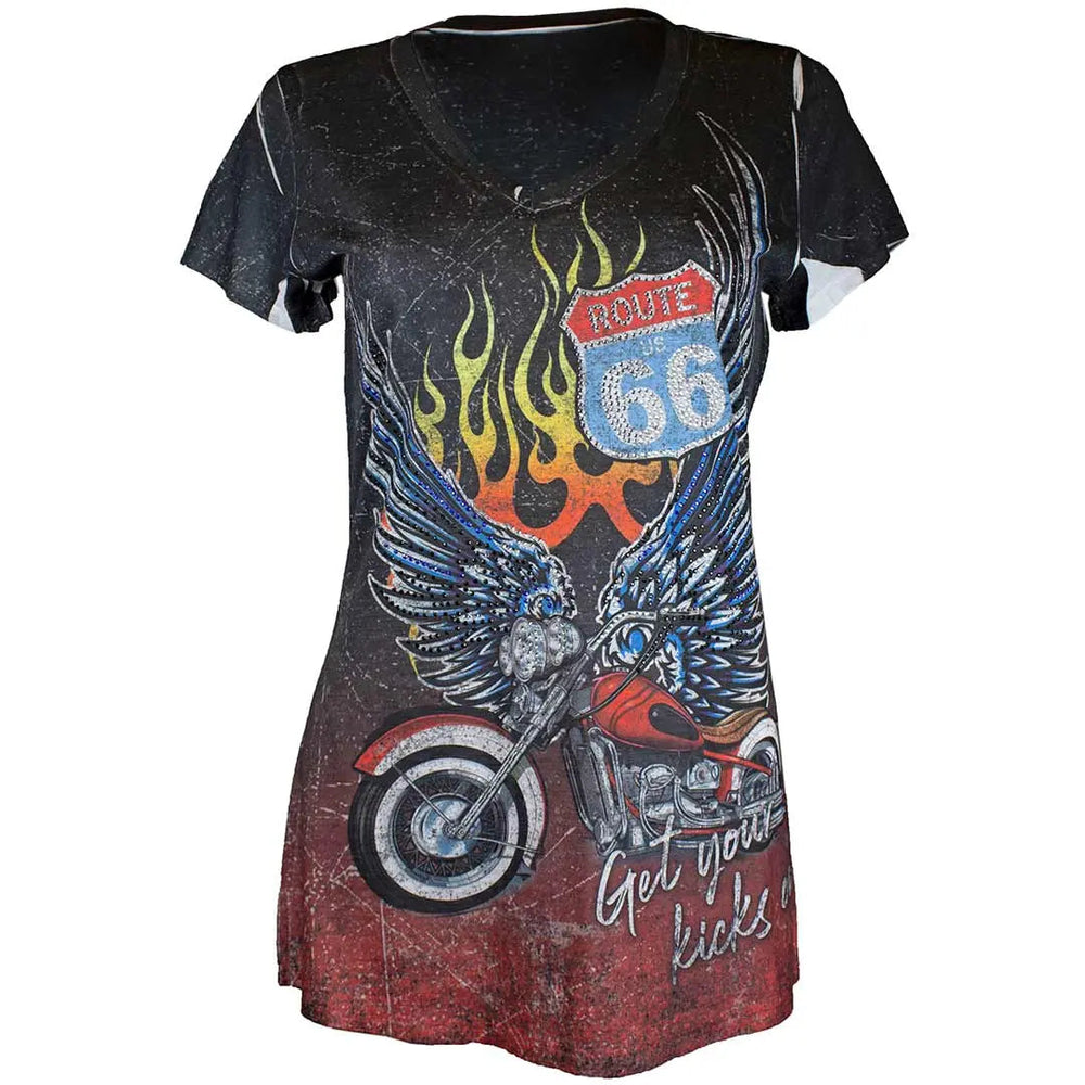 T-shirt Route 66 femme Big Bang Clothing