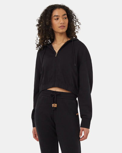 TreeTerry Hoodie court zippé surdimensionné