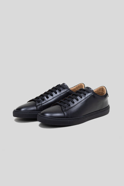 Sneaker Città en cuir de veau noir
