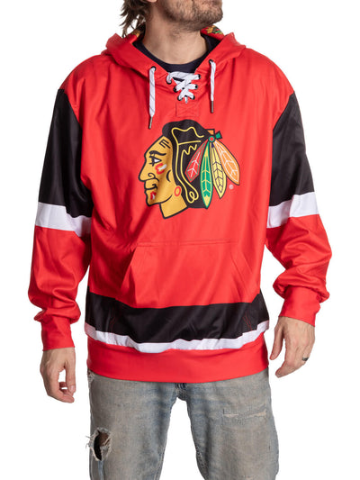 Chandail à capuchon à lacets Chicago Blackhawks