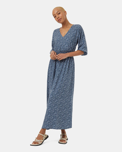 Robe longue en crêpe EcoWoven