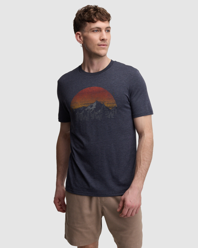 T-shirt style rétro « Coucher de soleil »