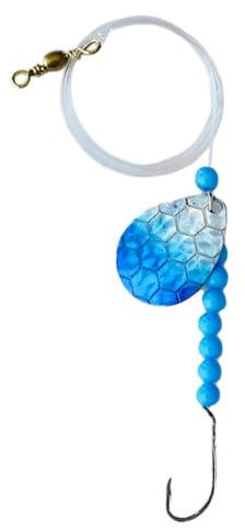 Cuiller tournante Colorado à hameçon simple – Leurre à palette « Blue Scale »