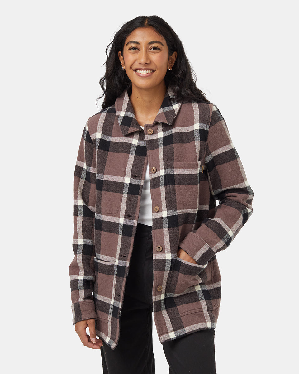 Veste utilitaire en flanelle