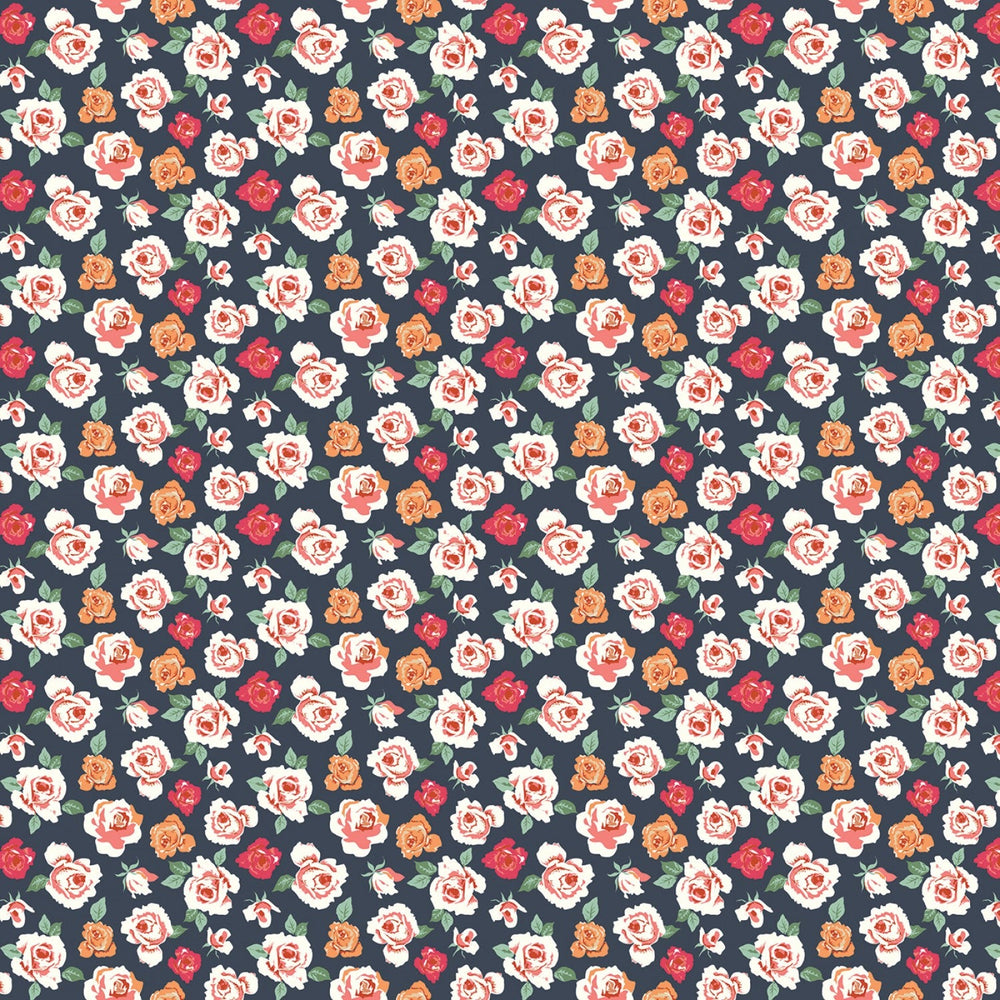 Riley Blake -  Bloomberry - Tiny Roses - Midnight — Cottage Quilting Ltd.