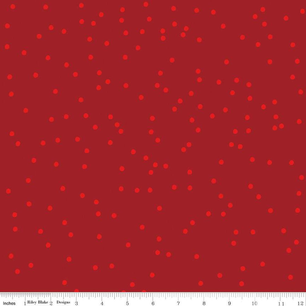 Riley Blake - On the Dot - Crimson — Cottage Quilting Ltd.