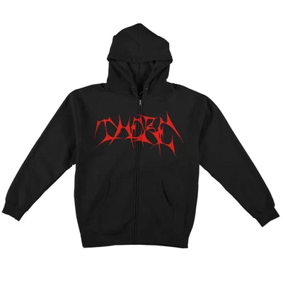 There Skateboards 'PMO' Zip-Up Hoodie - Black/Red