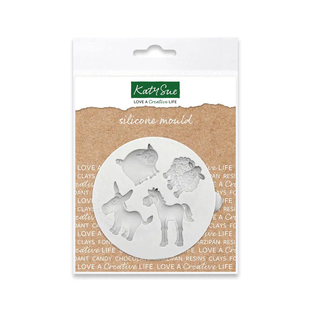 Moule en silicone miniatures d'animaux de la ferme
