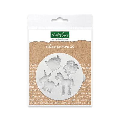 Moule en silicone miniatures d'animaux de la ferme