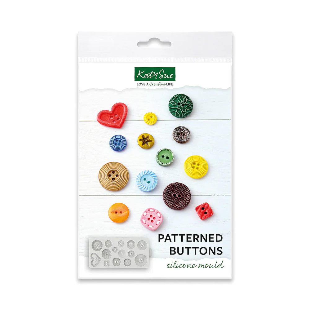 Patterned Buttons Silicone Mould — Ecstasy Crafts