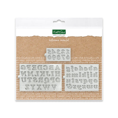 Ensemble de 3 moules en silicone "Basic Italics" - Alphabet et chiffres