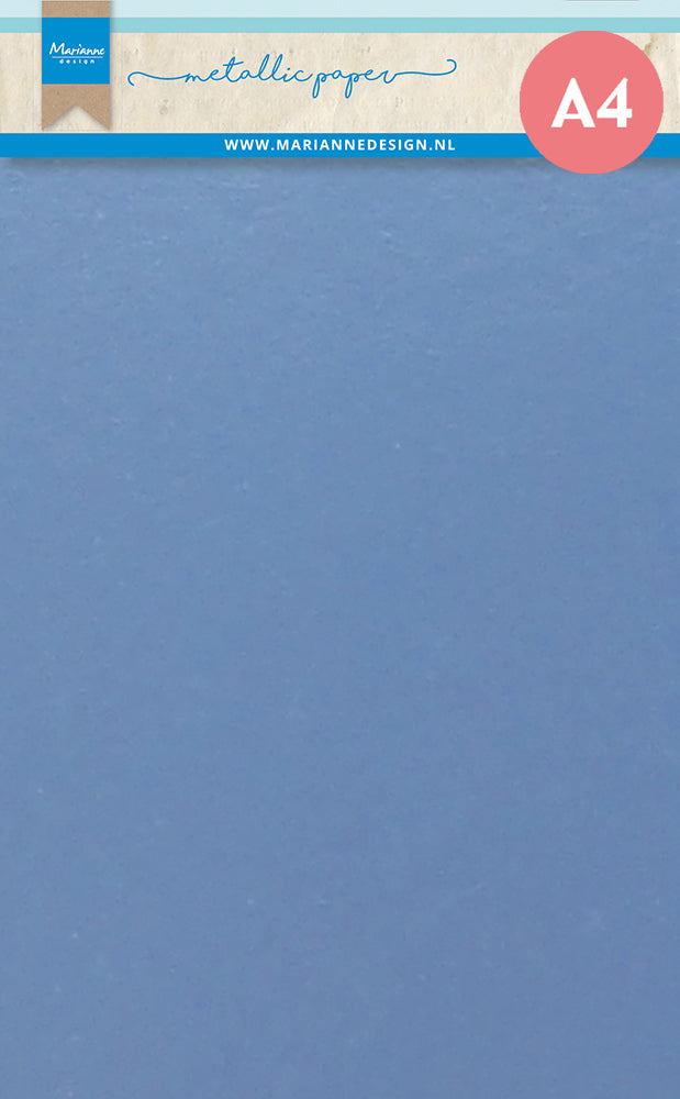 Marianne Design Papier Métallique - A4 - Bleu Clair
