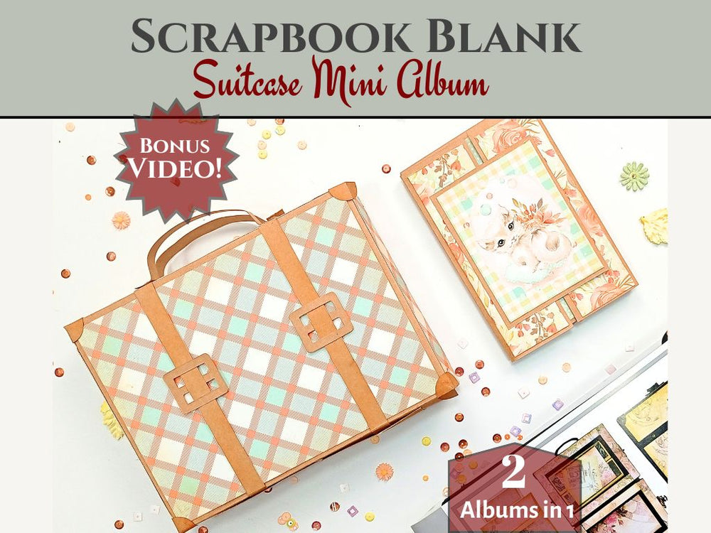 CrafTreat Scrapbook Blanks - Frame Accordion Suitcase - Black & Kraft Color — Ecstasy Crafts