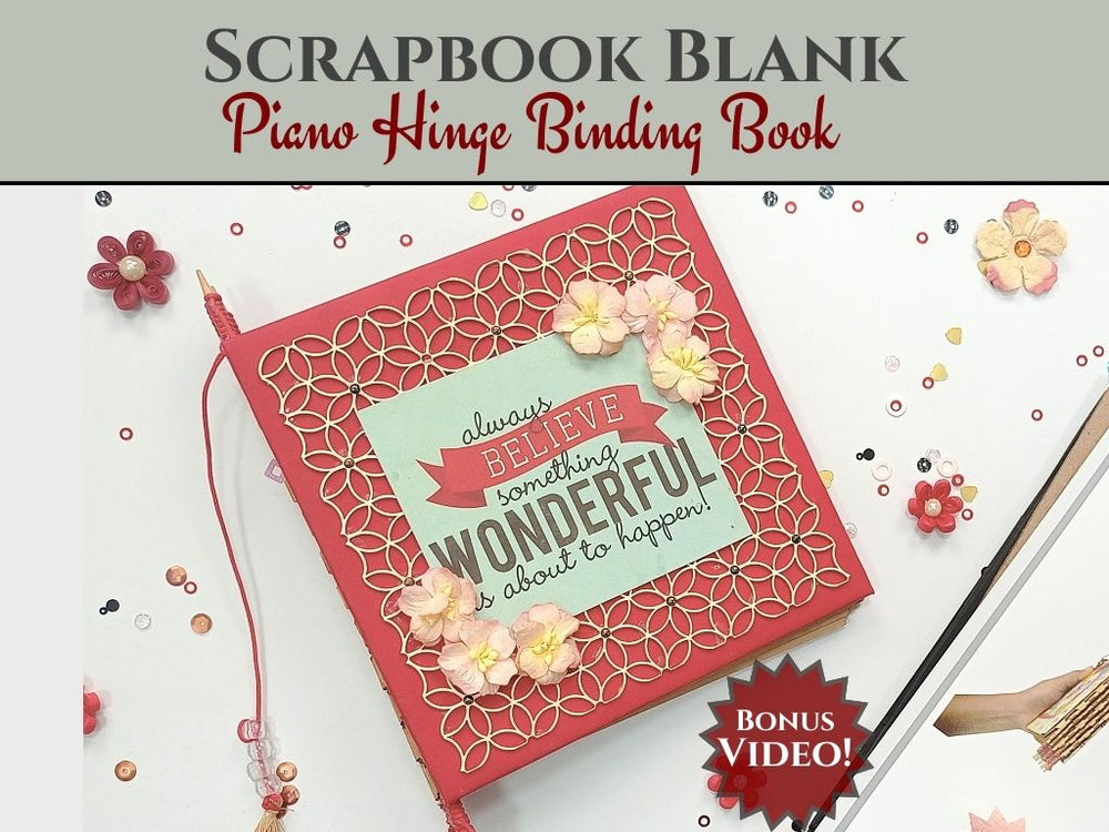 CrafTreat Scrapbook Blanks - Piano Hinge Book - Black Color