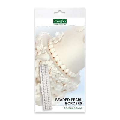 Moule en silicone bordures perles nacrées