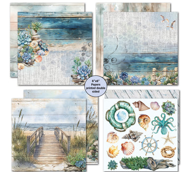 3Quarter Designs Coastal Boardwalk 6x6 Paper Pack
