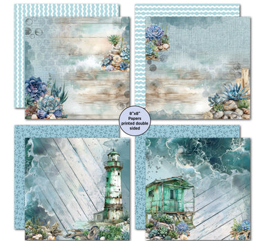 3Quarter Designs Coastal Boardwalk 8x8 Paper Pack