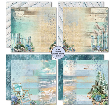 3Quarter Designs Coastal Boardwalk 8x8 Paper Pack