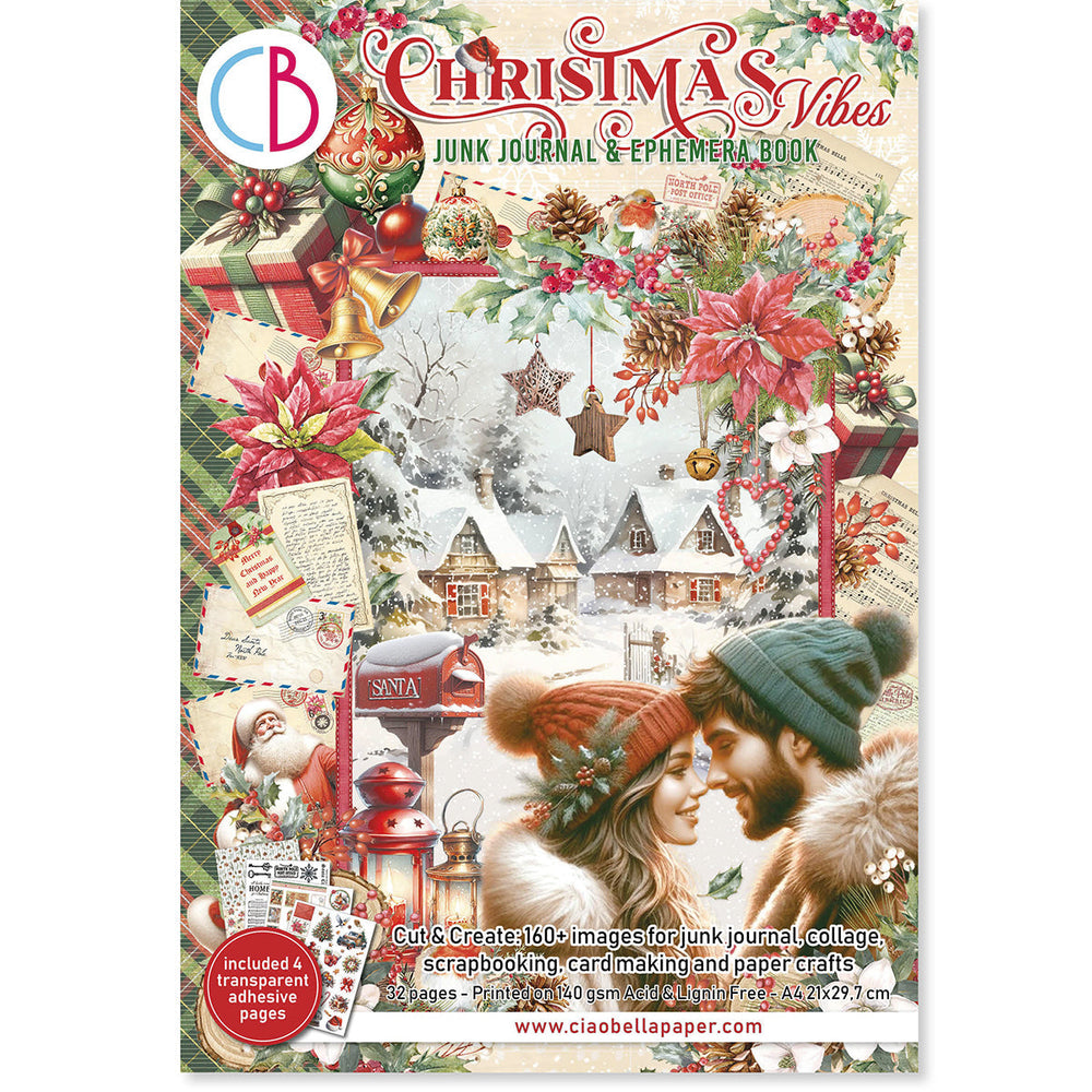 Christmas Vibes Junk Journal & Ephemera Book A4 32/pkg — Ecstasy Crafts