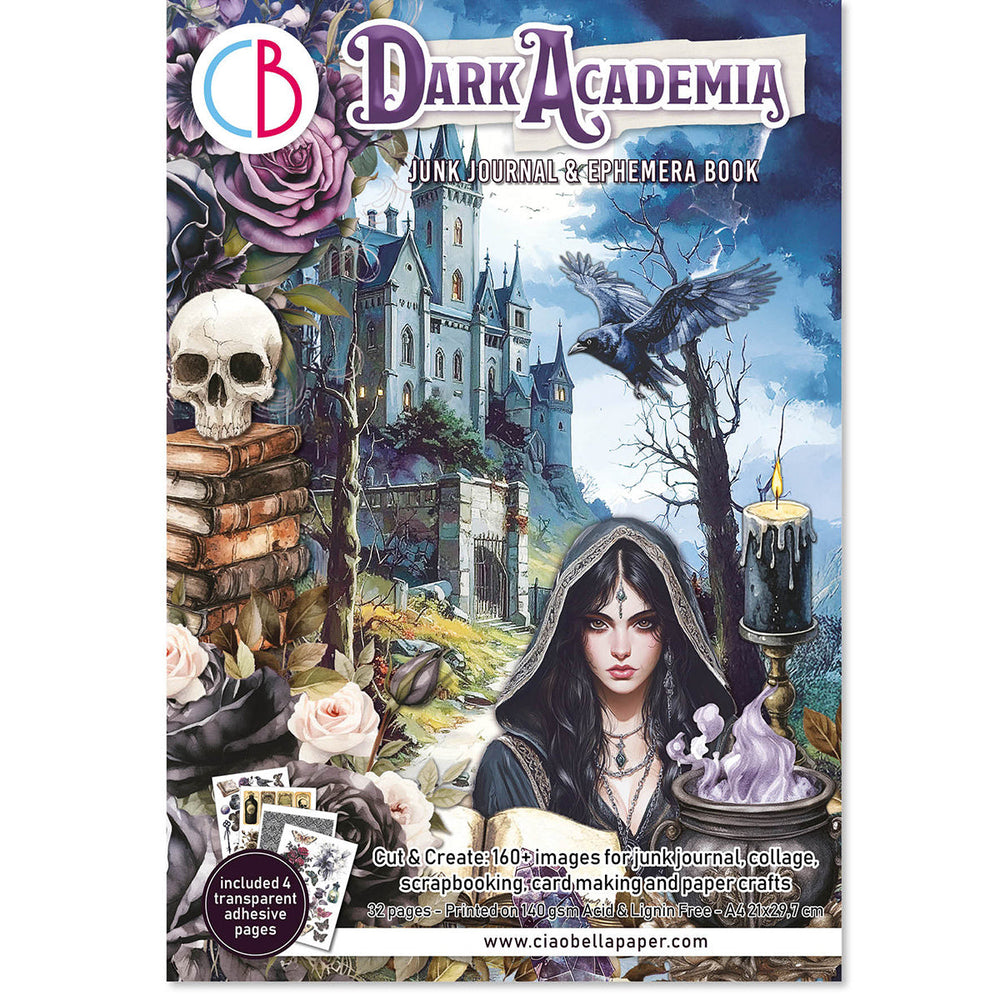 Dark Academia Junk Journal Ephemera Book A4 32/Pkg — Ecstasy Crafts