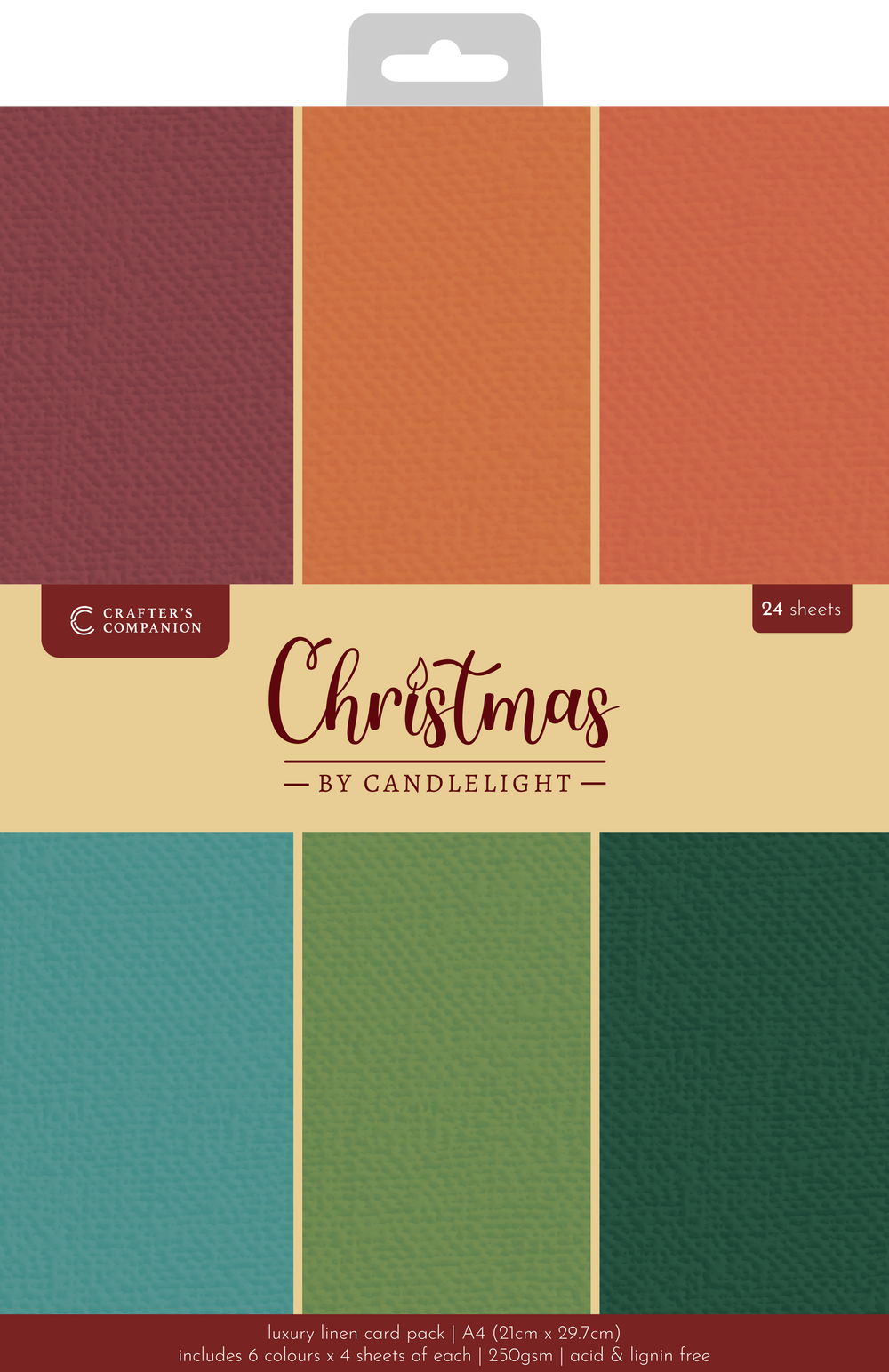 Christmas by Candlelight - Luxury Linen Cardstock - A4 — Ecstasy Crafts
