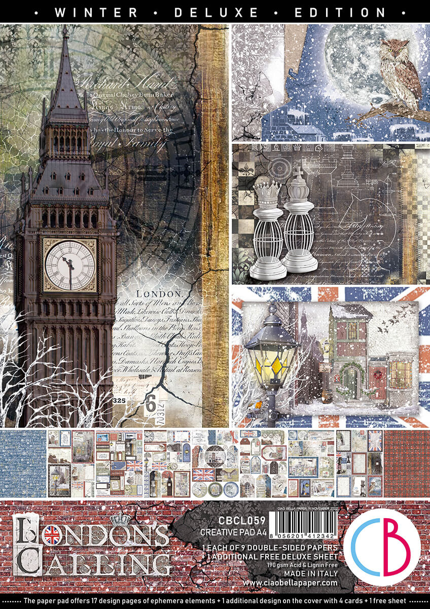 London's Calling Creative Pad A4 9/Pkg + 1 Free deluxe sheet — Ecstasy Crafts