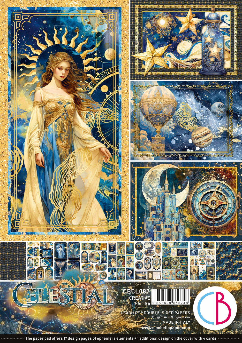 Celestial Creative Pad A4 9/Pkg — Ecstasy Crafts