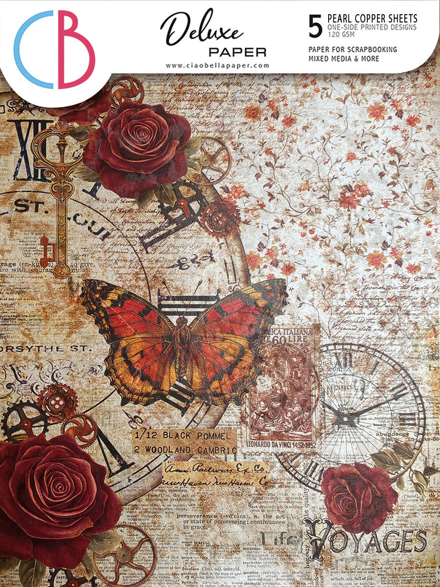 Cabinet de Curiosités Deluxe Perle-Cuivre A4 5 feuilles/paquet