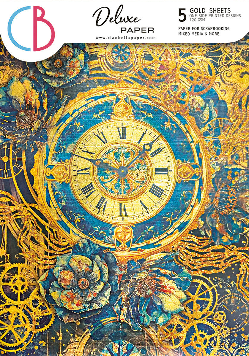 Deluxe Celestial Paper Gold A4 5/Pkg — Ecstasy Crafts
