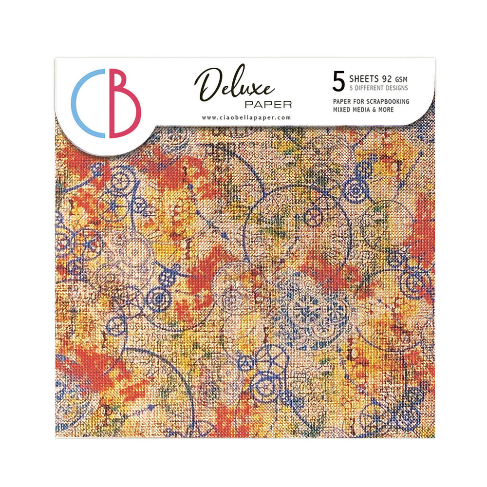 Papier corail de luxe Cuivre 15x15cm 5/Paq