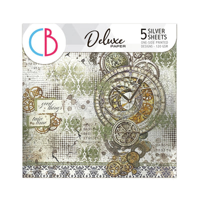Wizard Academy Deluxe Paper Silver 6"x6" 5/Pkg