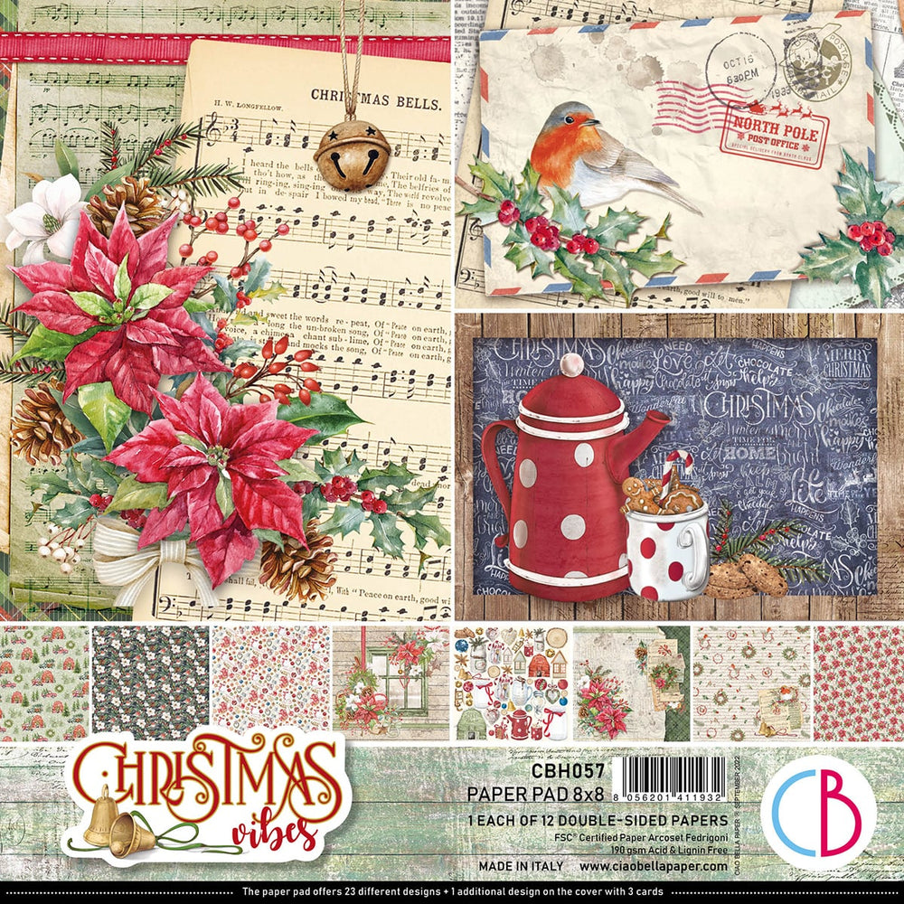Ambiance Noël Bloc 8x8 12/Paq