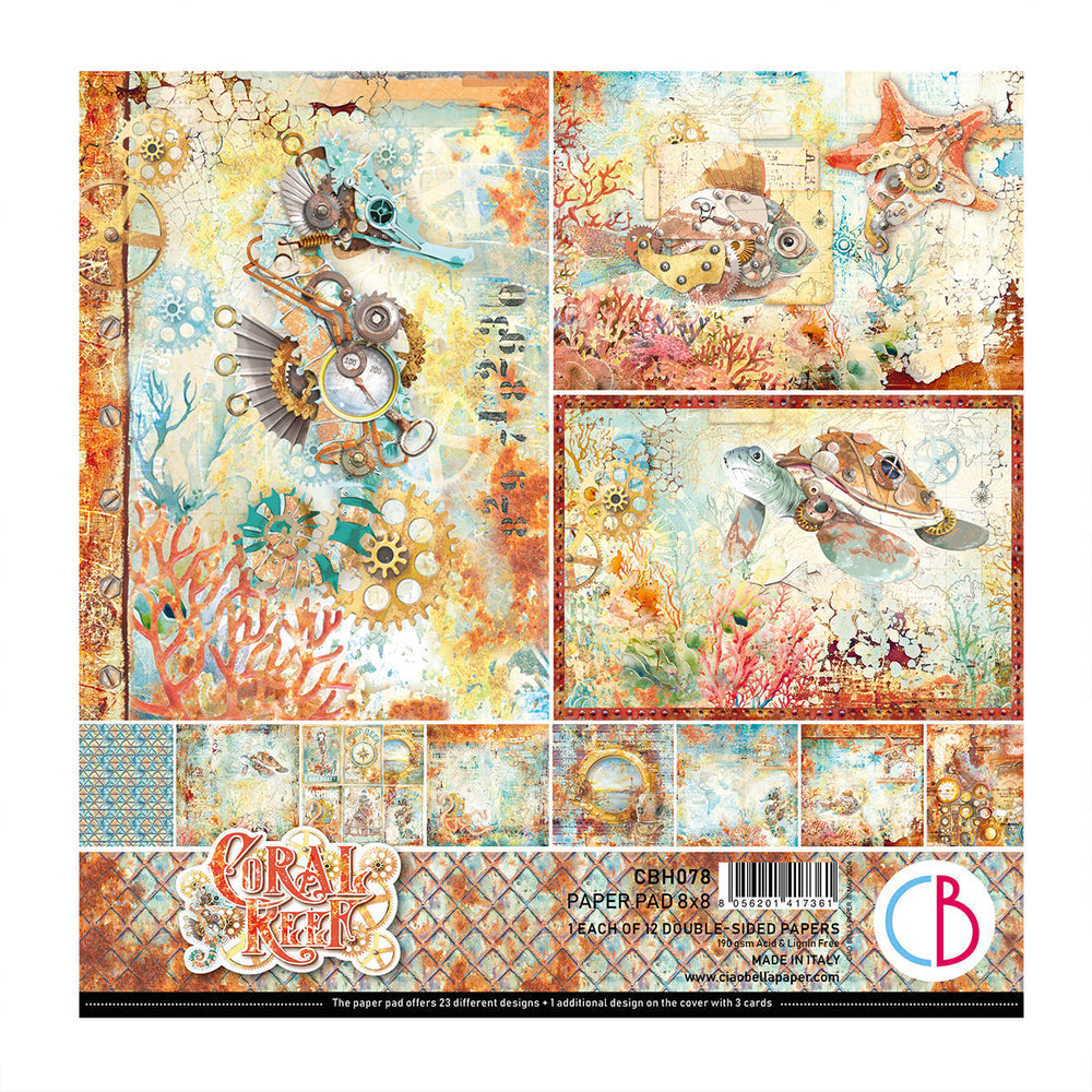 Bloc de papier Corail 20,3 x 20,3 cm 12 feuilles/paquet