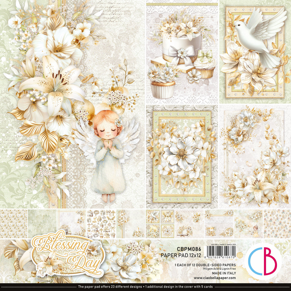 Blessing Day Paper Pad 12"x12" 12/Pkg — Ecstasy Crafts