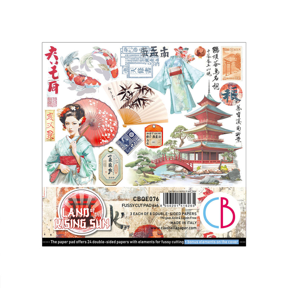 Land Of The Rising Sun Fussy Cut Pad 6"x6" 24/Pkg