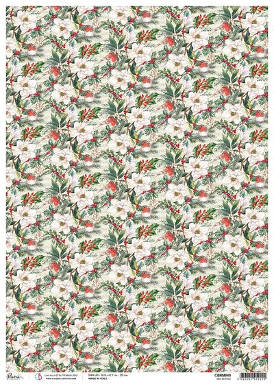 Rice Paper A3 Piuma Red Berries - 3 Sheets
