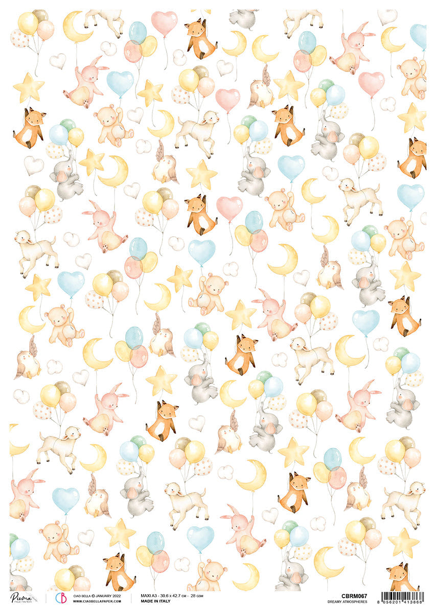 Ciao Bella Rice Paper A3 Piuma Dreamy Atmospheres - 3 Sheets — Ecstasy Crafts