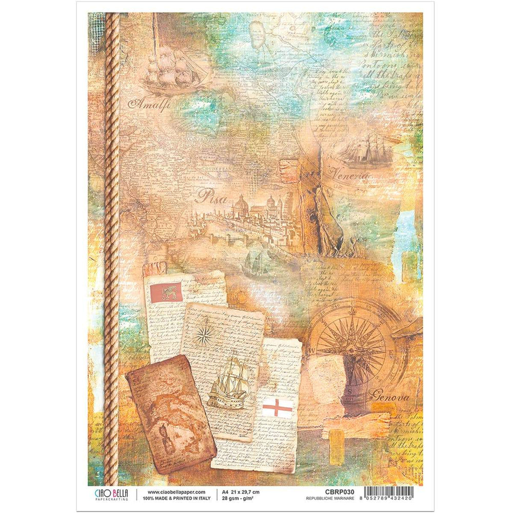 Ciao Bella Rice Paper A4 Repubbiche Marinare — Ecstasy Crafts