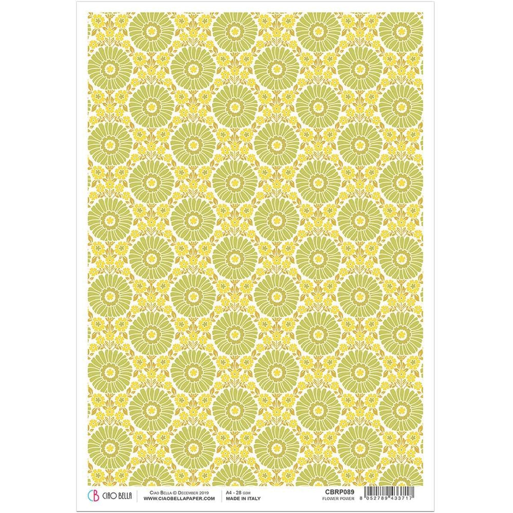 Ciao Bella Papier de Riz A4 Flower Power