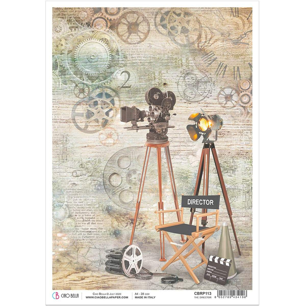 Ciao Bella Rice Paper A4 The Director — Ecstasy Crafts