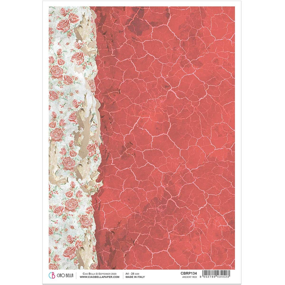 Ciao Bella Papier de Riz A4 Rouge Ancien