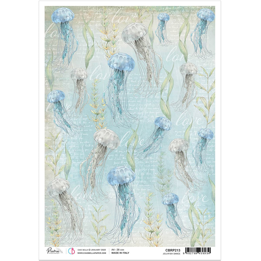 Ciao Bella Rice Paper A4 Jellyfish Dance — Ecstasy Crafts