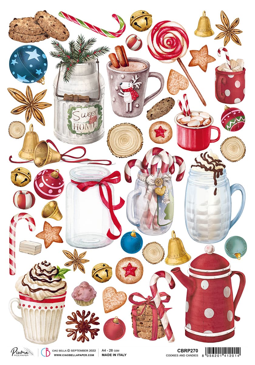 Rice Paper A4 Piuma Cookies and Candies - 5 Sheets — Ecstasy Crafts