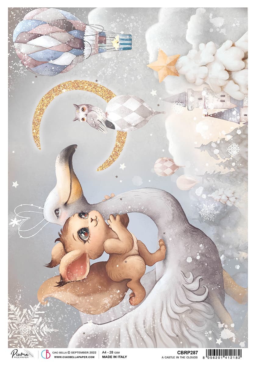 Rice Paper A4 Piuma A castle in the clouds - 5 Sheets — Ecstasy Crafts