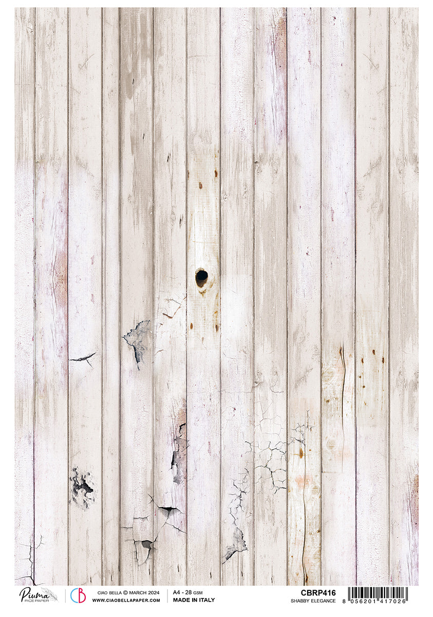 Rice Paper A4 Piuma Shabby Elegance - 5 Sheets — Ecstasy Crafts