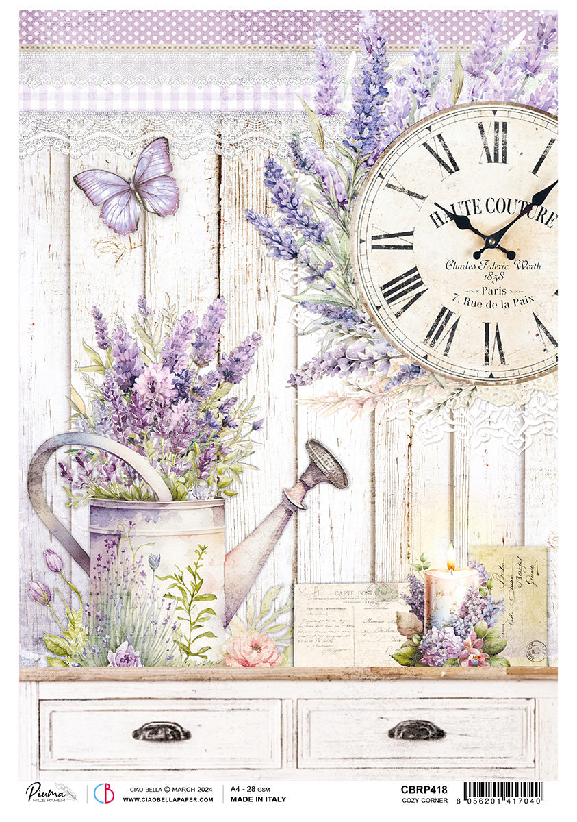 Papier de Riz A4 Piuma Cozy Corner - 5 Feuilles
