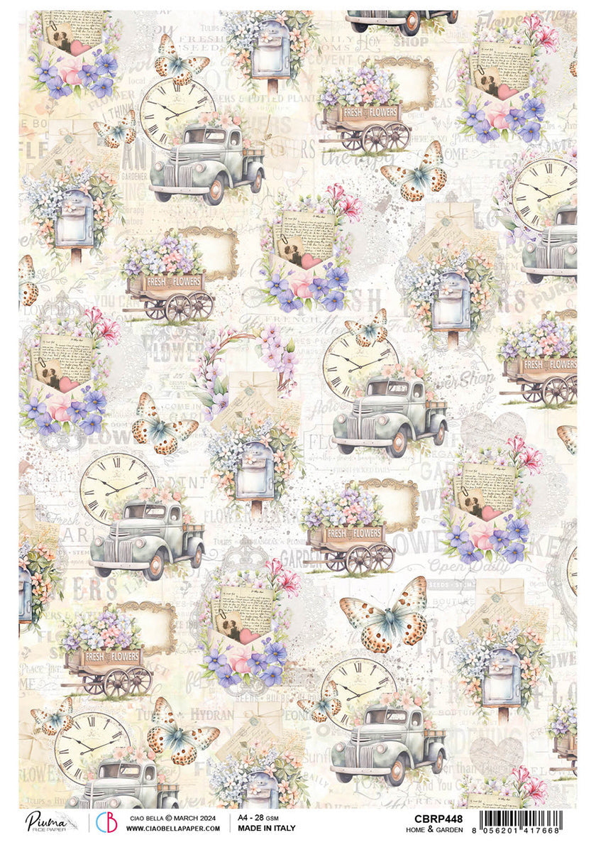 Rice Paper A4 Home & Garden - 5 Sheets — Ecstasy Crafts