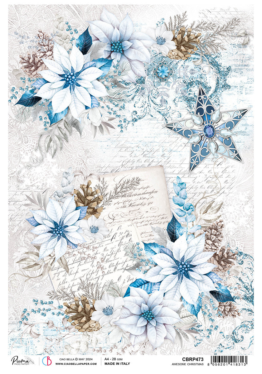 Rice Paper A4 Awesome Christmas - 5 Sheets — Ecstasy Crafts