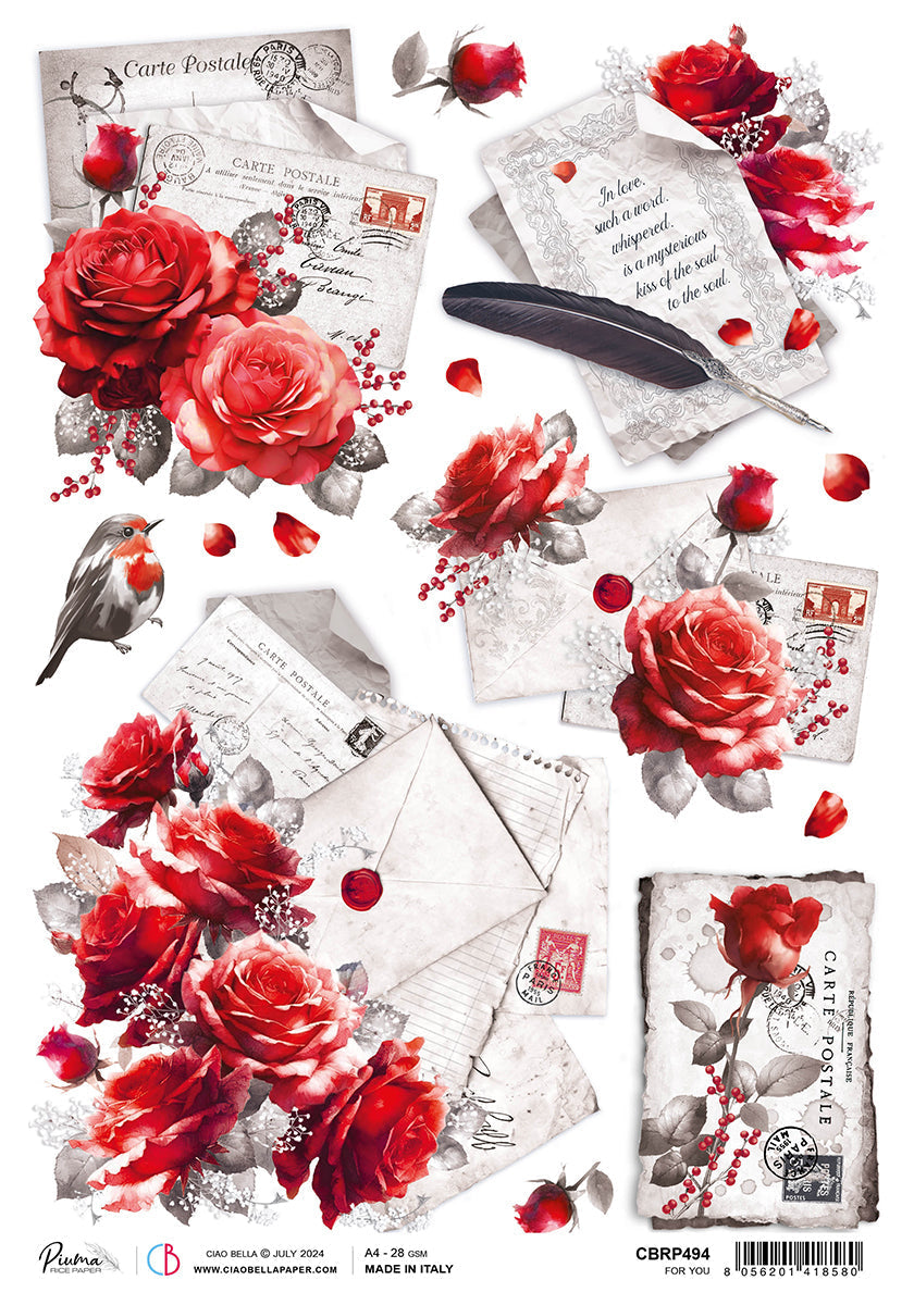 Papier de riz A4 pour vous - 5 feuilles